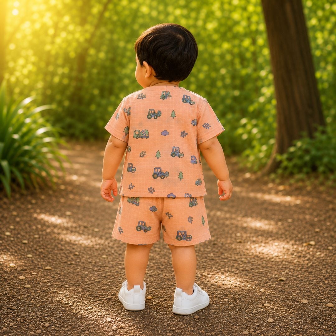 Dyed H/S Co-ord Set Coral view 3