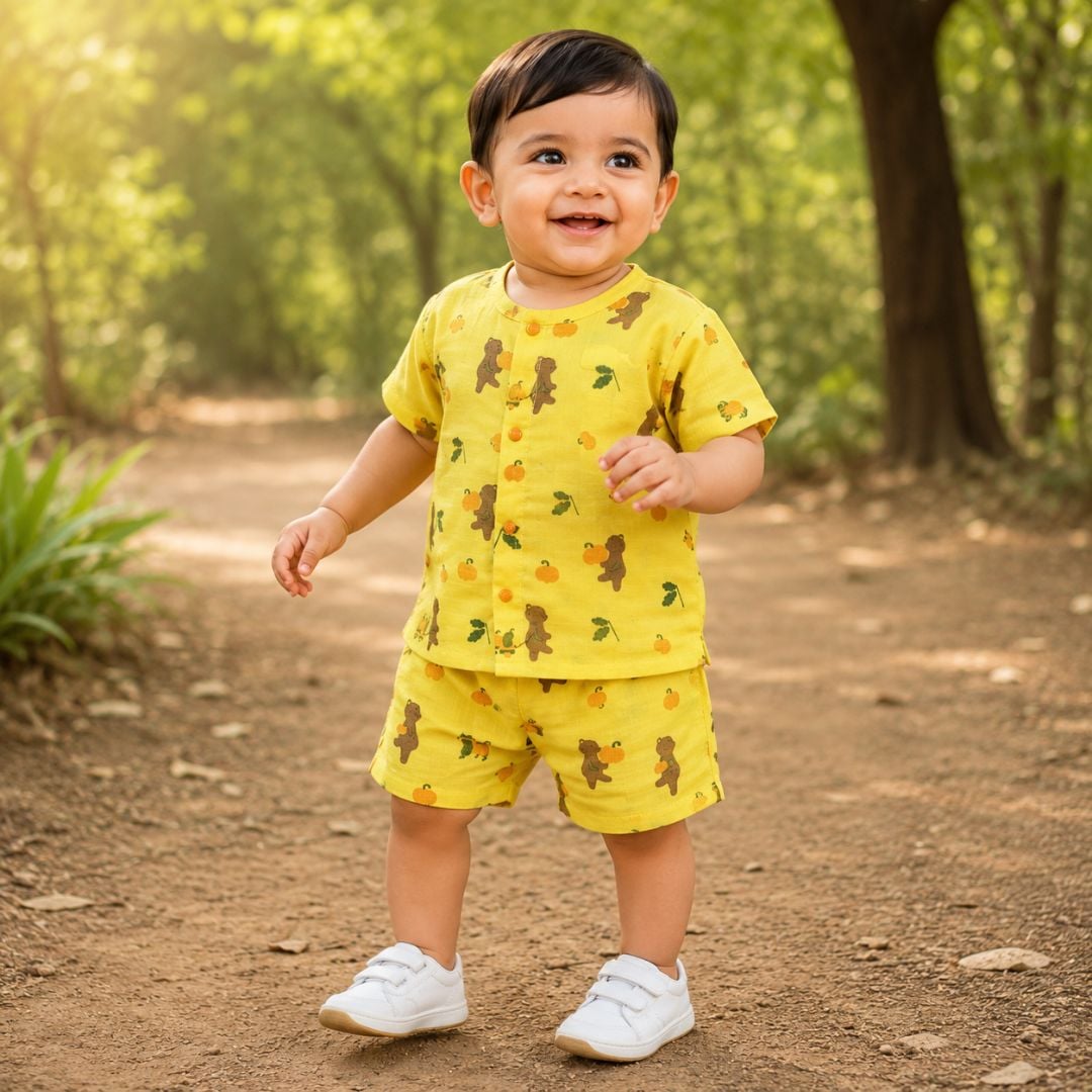 Dyed H/S Co-ord Set Yellow