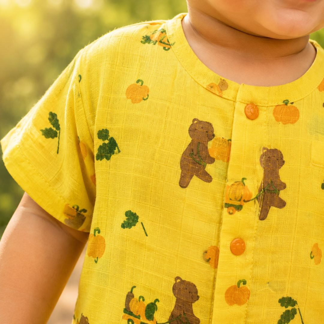 Dyed H/S Co-ord Set Yellow view 2