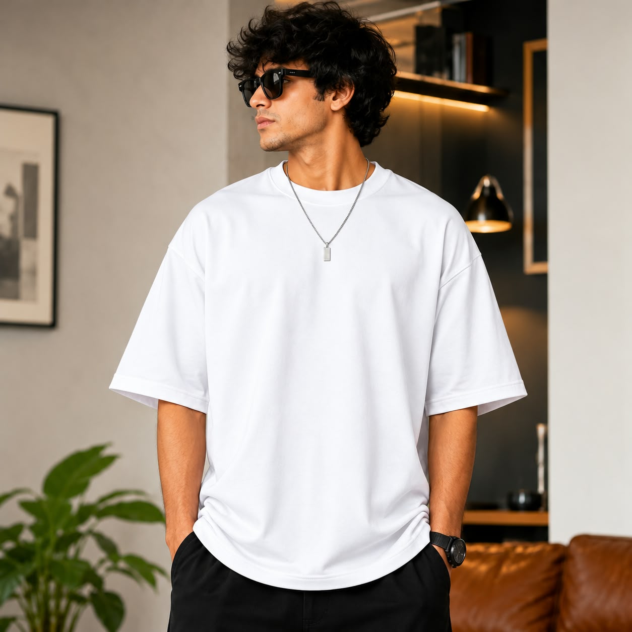 Over sized Tee - 240gsm - 02 - WHT