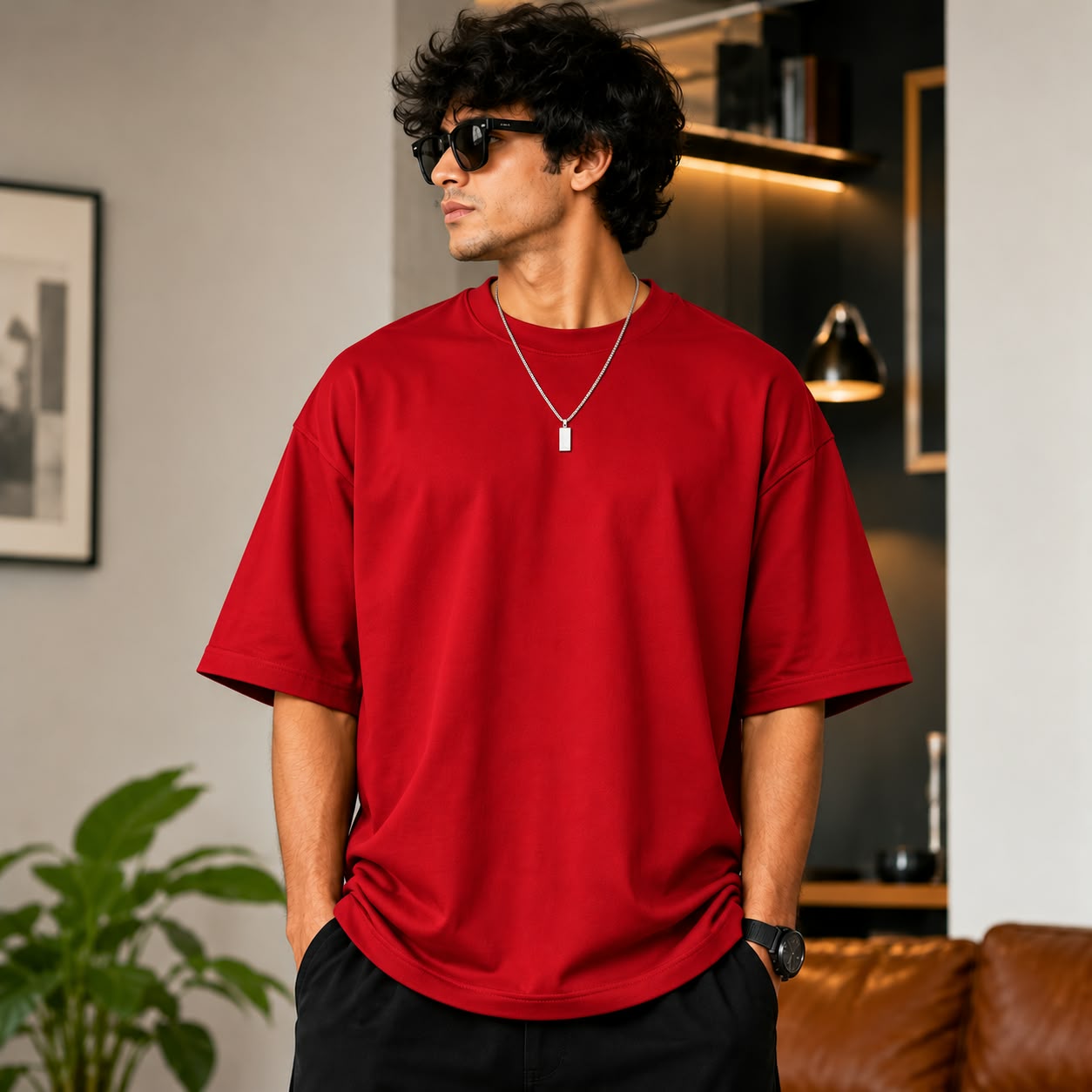 Over sized Tee - 240gsm - 04 - RED