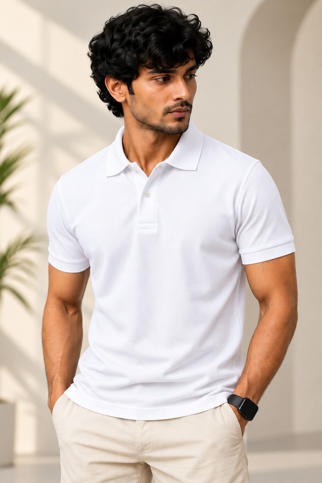 CTN Polo-240gsm -02 -WHT