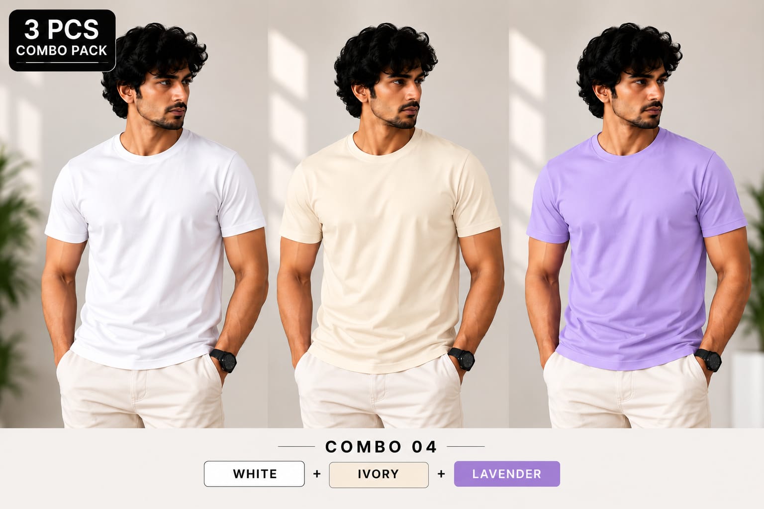 CTN TEE - 180gsm -  ( Pack of 3 ) Combo 04 view 1