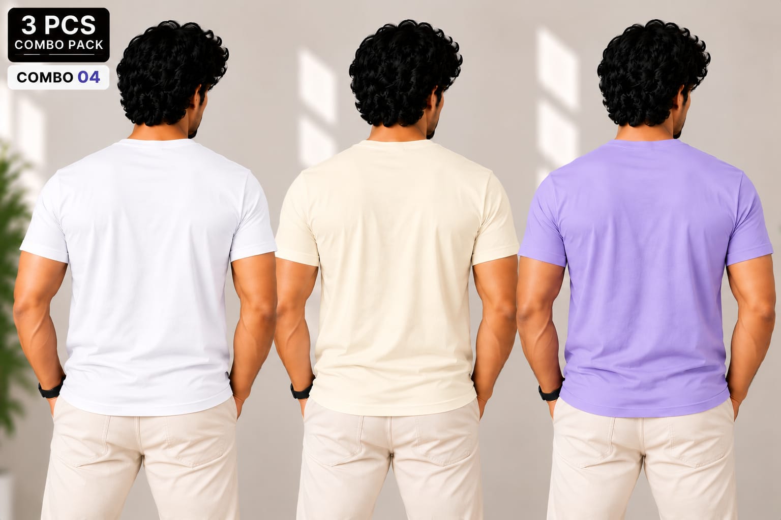 CTN TEE - 180gsm -  ( Pack of 3 ) Combo 04 view 2