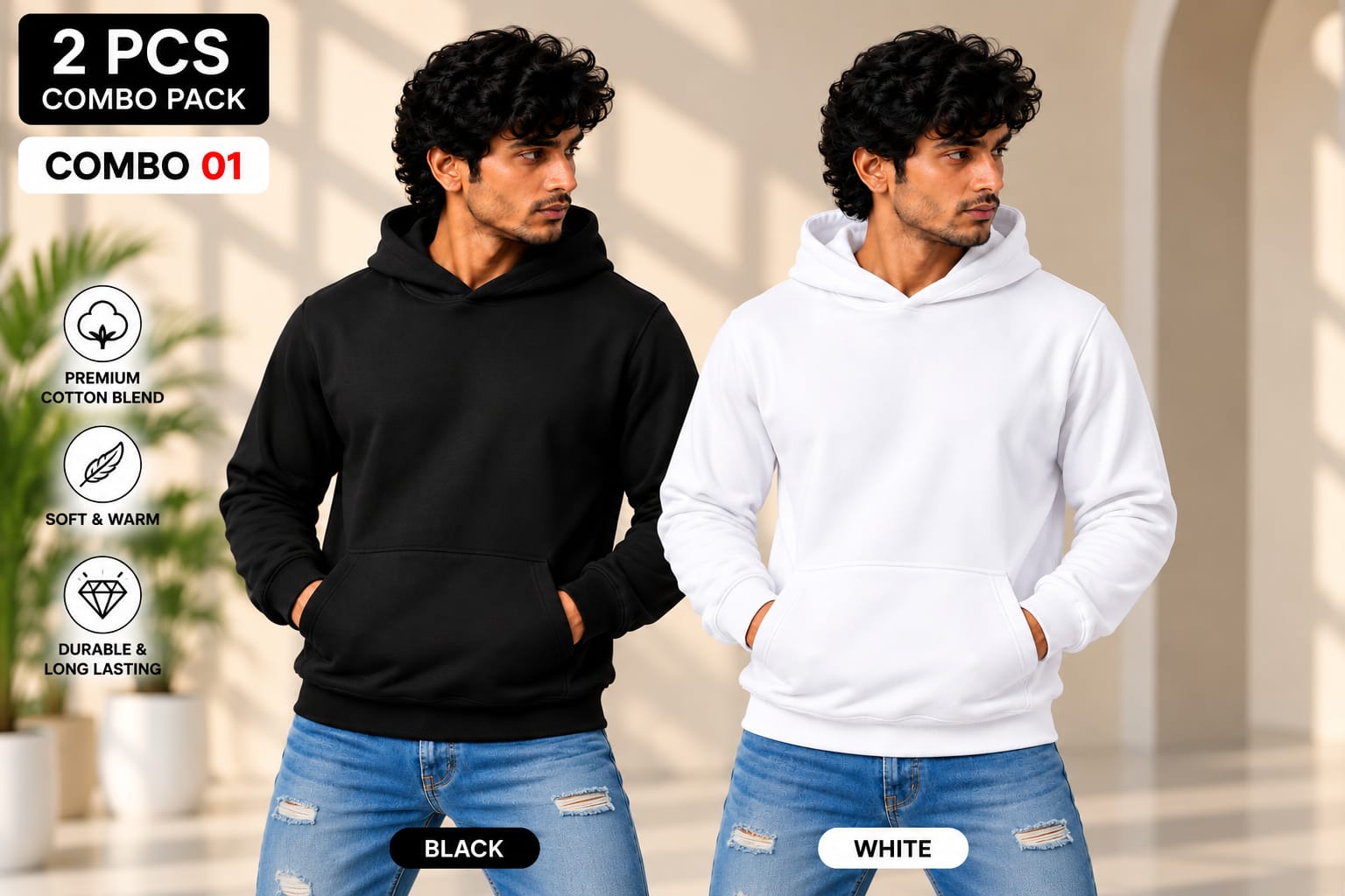 CTN Hoody - 320gsm - ( Pack of 2 ) Combo 01