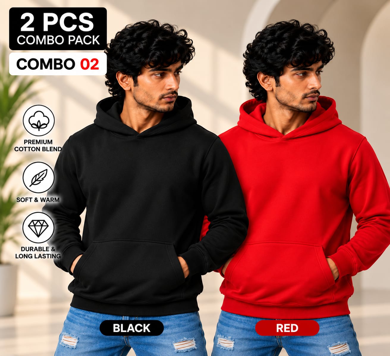 CTN Hoody - 320gsm - ( Pack of 2 ) Combo 02