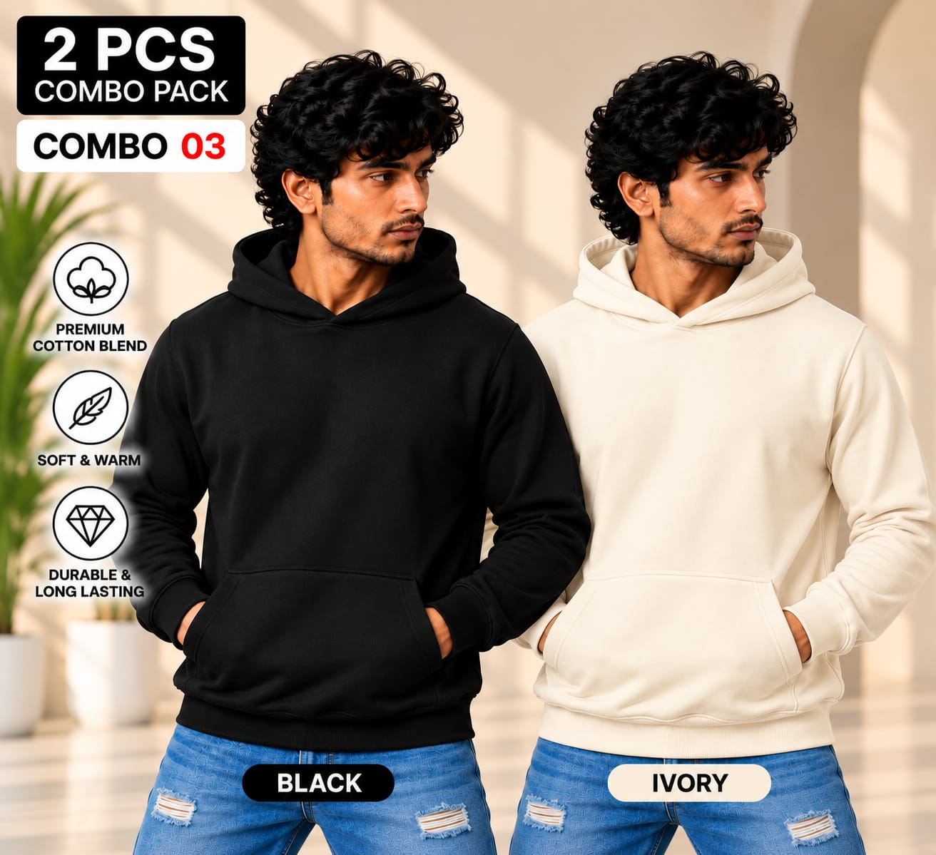 CTN Hoody - 320gsm - ( Pack of 2 ) Combo 03