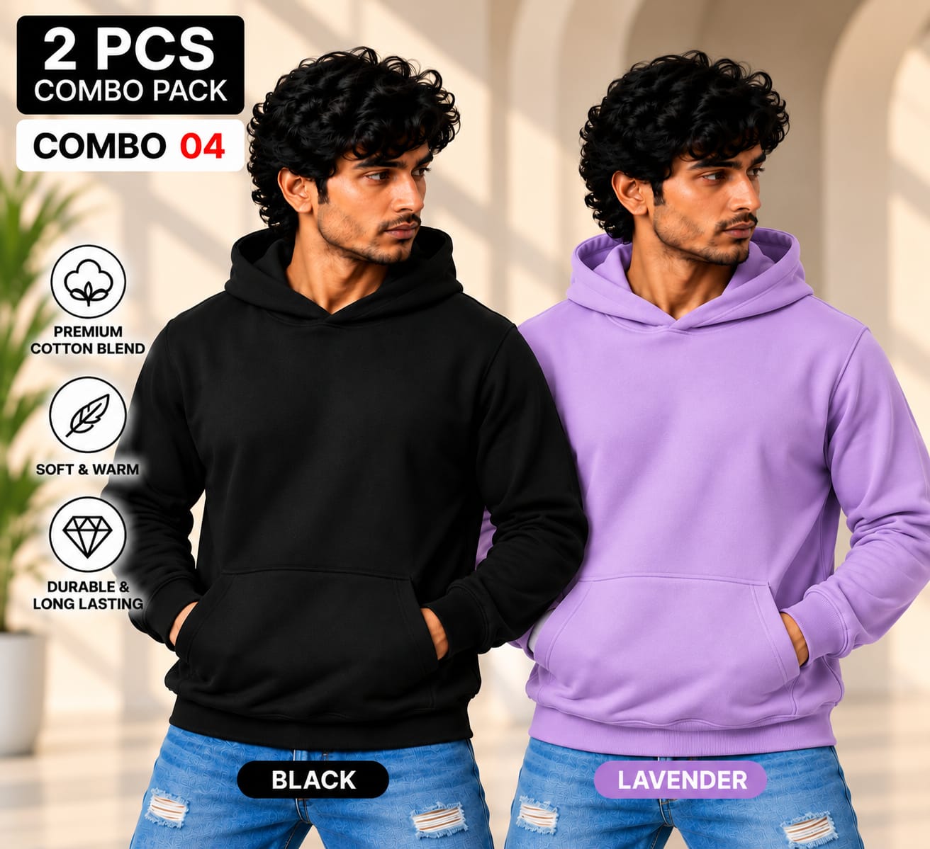 CTN Hoody - 320gsm - ( Pack of 2 ) Combo 04