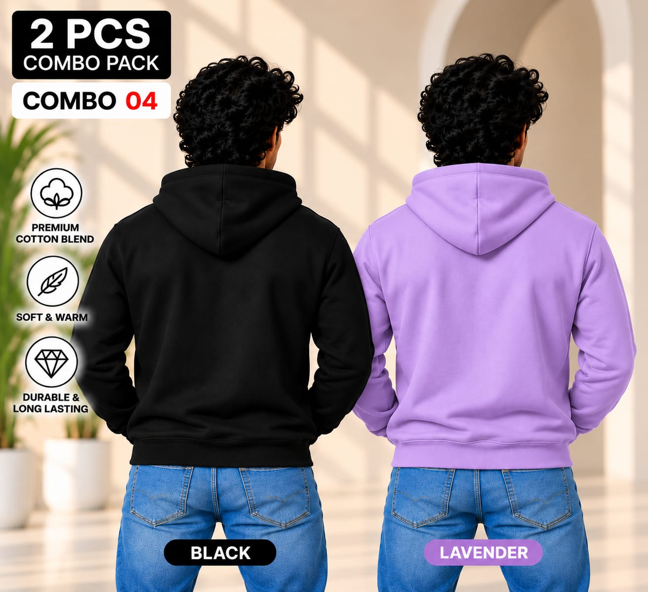 CTN Hoody - 320gsm - ( Pack of 2 ) Combo 04 view 2