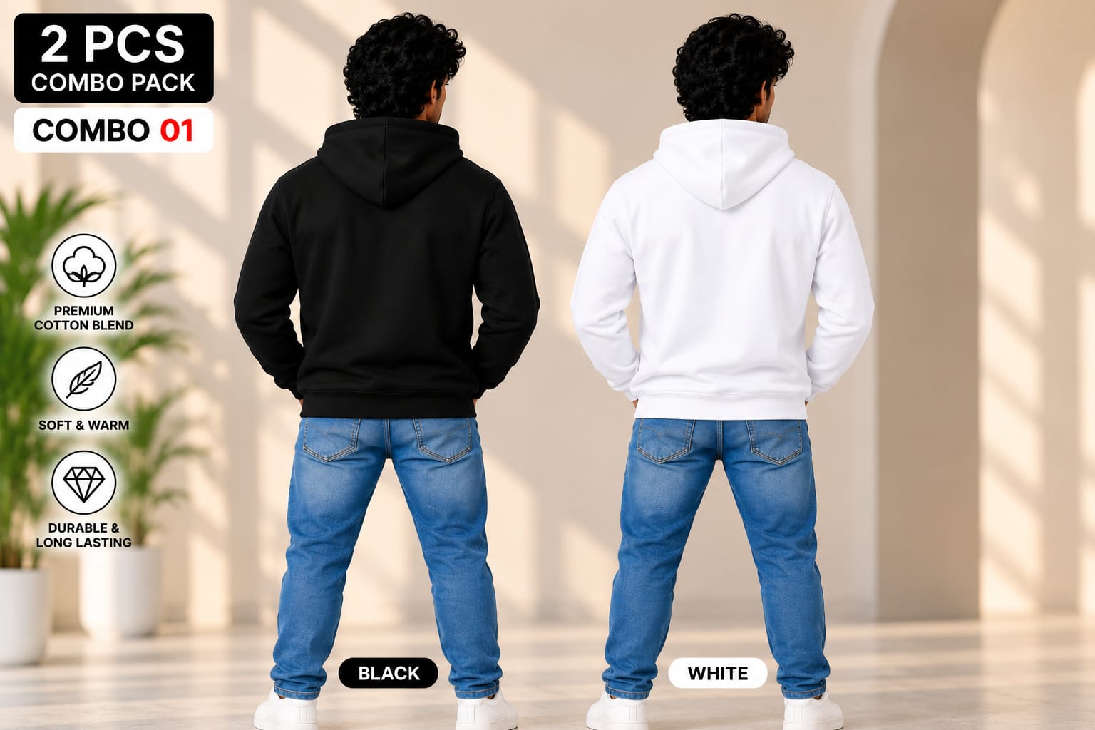 CTN Hoody - 320gsm - ( Pack of 2 ) Combo 01 view 2