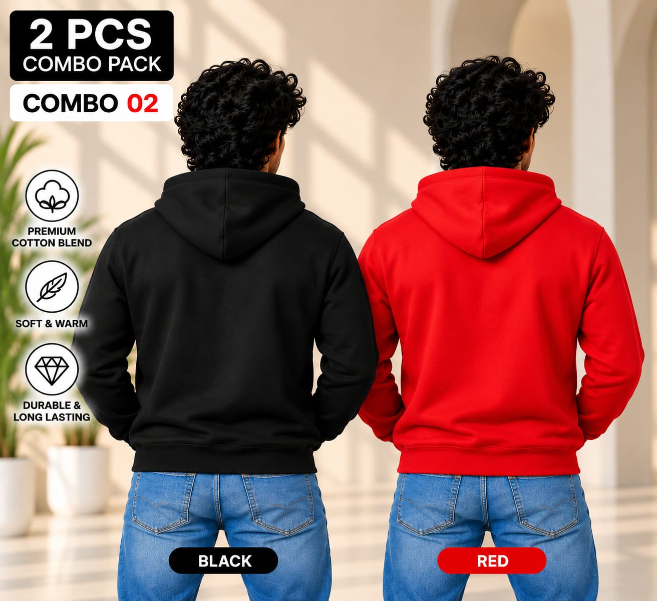 CTN Hoody - 320gsm - ( Pack of 2 ) Combo 02 view 2