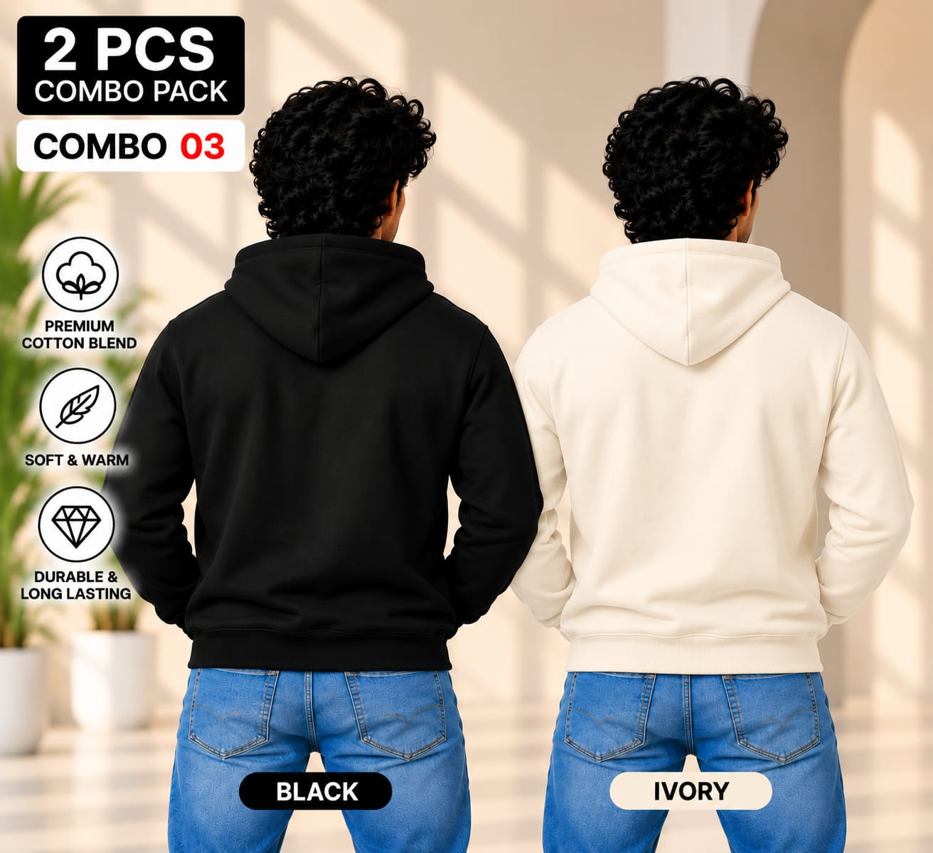 CTN Hoody - 320gsm - ( Pack of 2 ) Combo 03 view 2